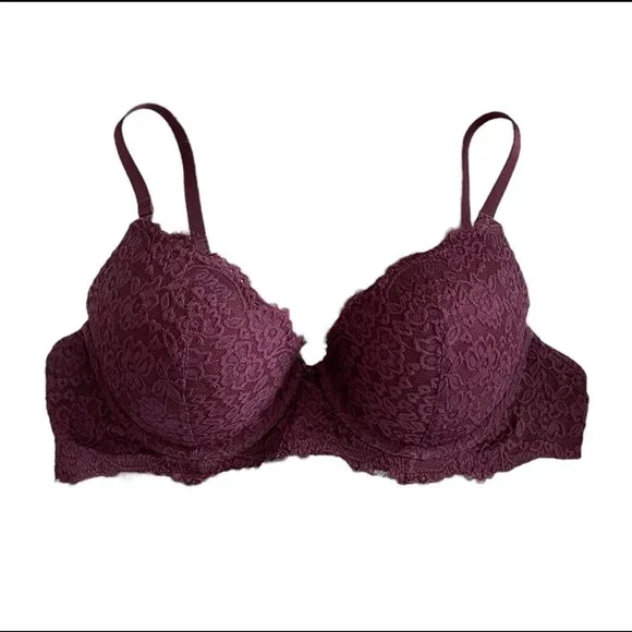 Aerie Real Power Plunge Push Up Eyelash Lace Bra - 38B - Picture 1 of 3